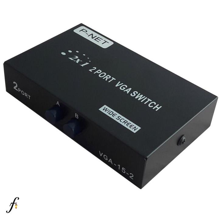 سوئیچ 2 پورت دستی VGA پی نت با بدنه فلز